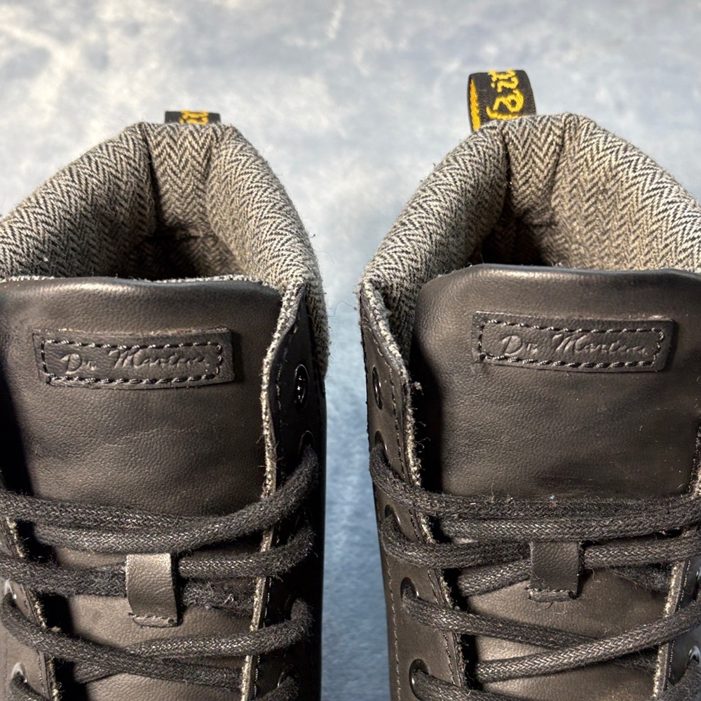 Dr. Martens Black and Gray Combat Boots - Picture 2 of 11